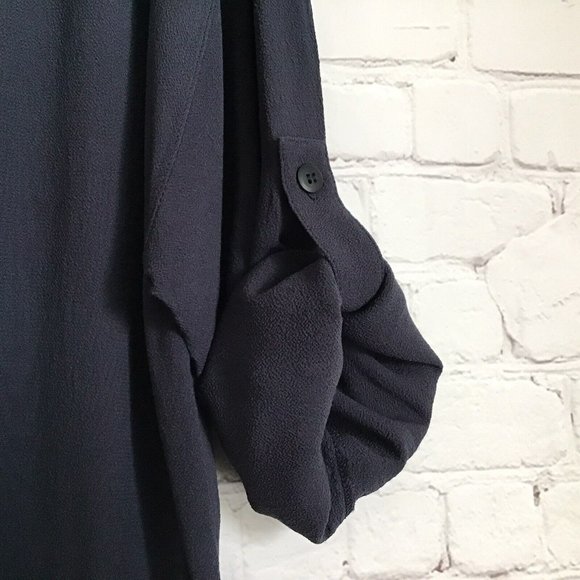 Madewell Novelist Drawstring Jumpsuit womans Medium Navy Blue Cropped V Neck - Picture 5 of 7